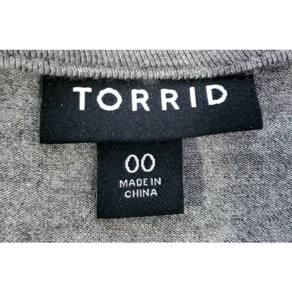 TORRID Womens Gray Floral Dress Cold Shoulder Fit and Flare Sz 00 EUC - Picture 4 of 7